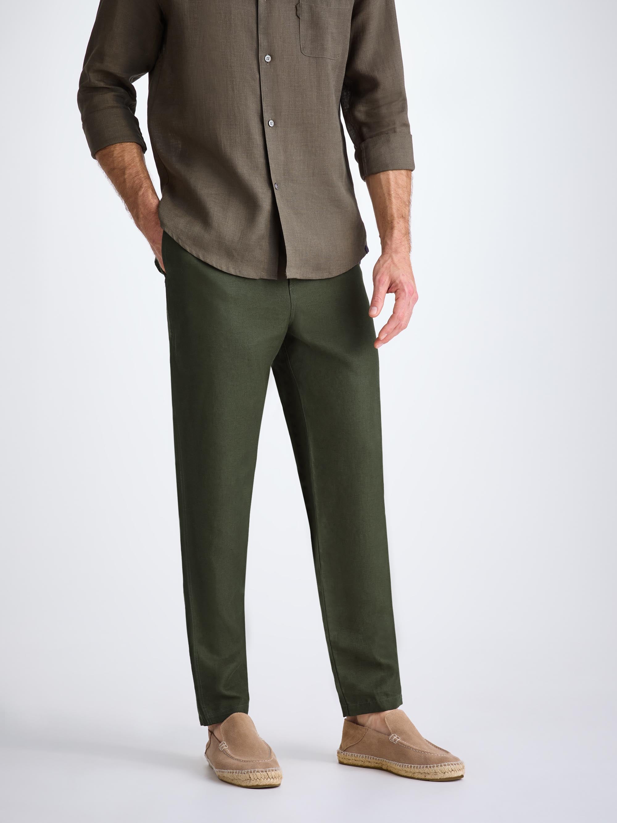 Men's Trousers Sydney Linen Khaki