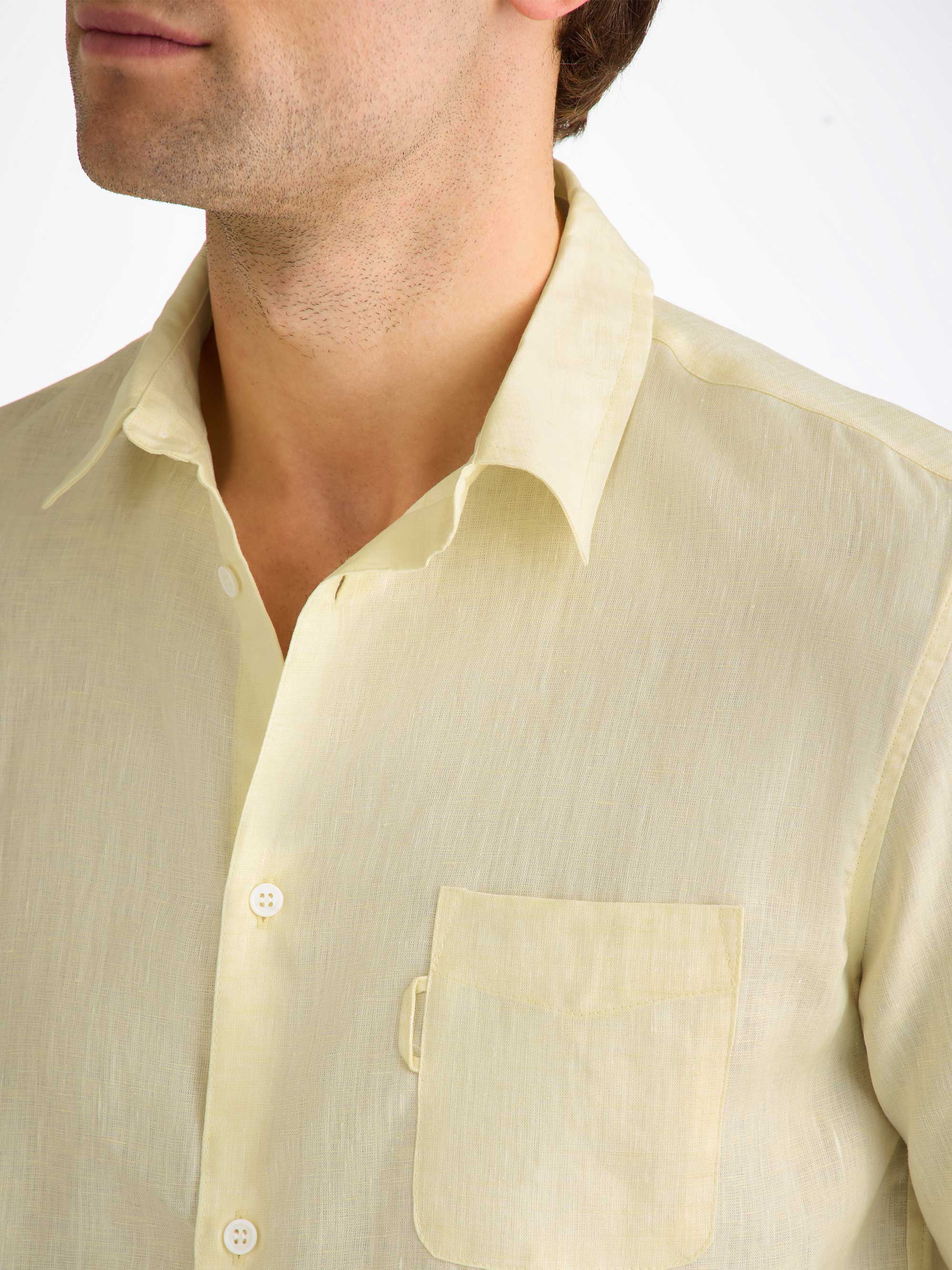 Men's Shirt Monaco Linen Buttermilk